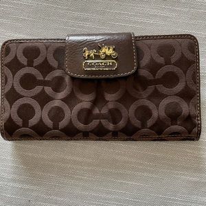 Coach brown full size wallet